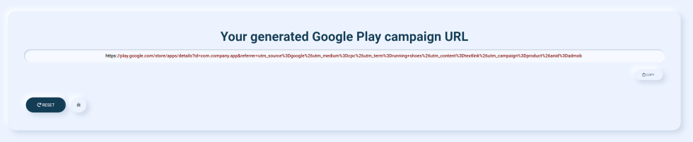 google play url builder result